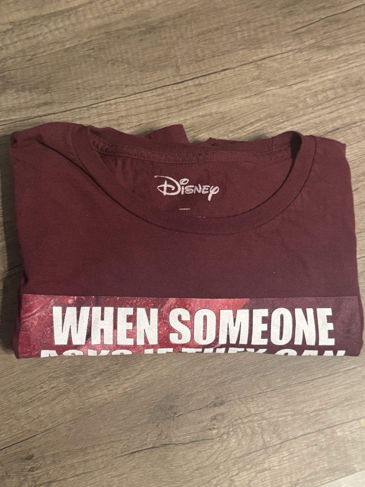 Disney Aladdin Abu Can I Have A Bite? T-Shirt Size 2X Maroon Red gallery