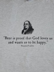 Ben Franklin “Beer is proof that God loves us” T-Shirt Men’s Size XXL