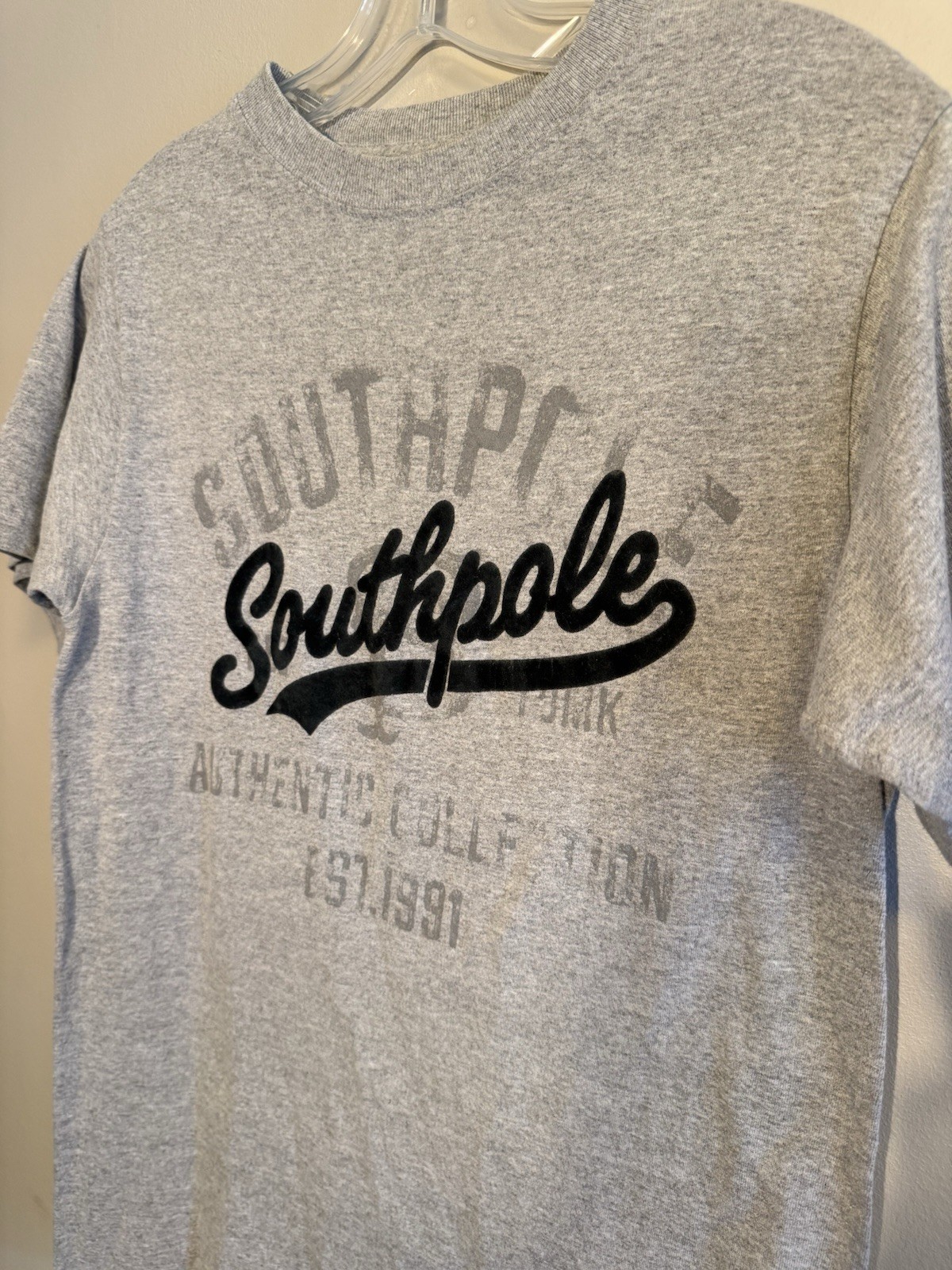 Southpole Authentic Collection T-Shirt Grey Graphic Tee Y2K Streetwear Medium gallery
