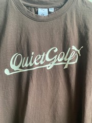 Puma x Quiet Golf Collab Graphic Script Tee Dark Chocolate Brown Men’s Size L