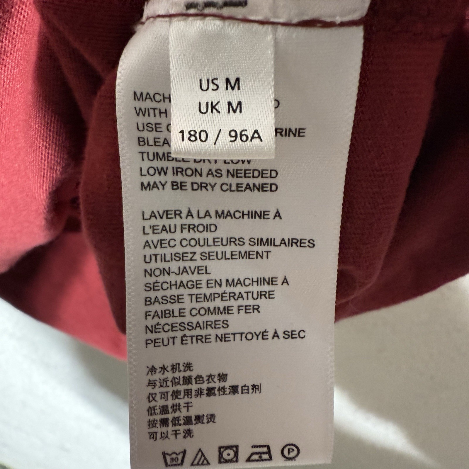 Urban Outfitters Drop Shoulder Ribbed Long Sleeve Red Tee Men’s Size M gallery
