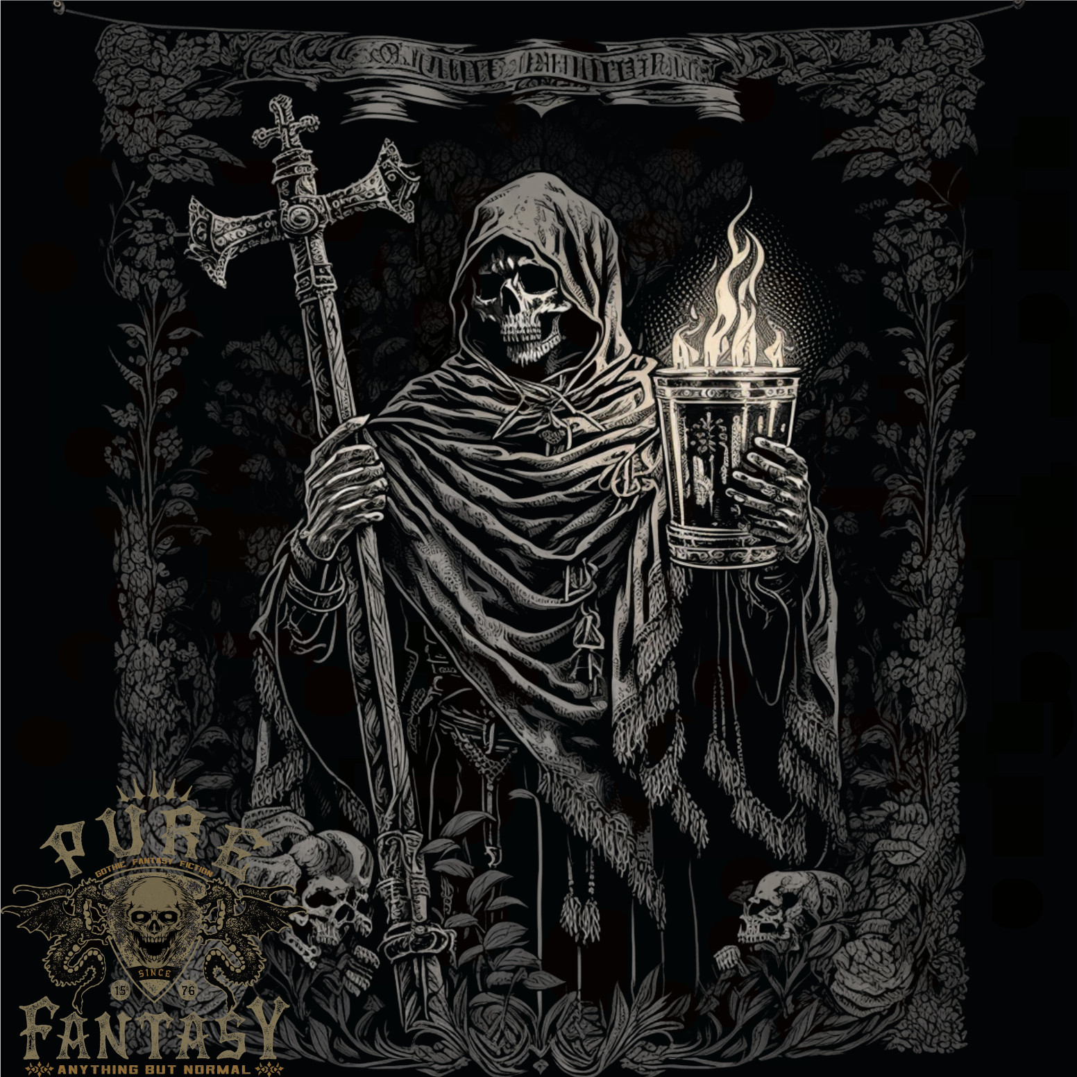 Gothic Grim Reaper Goth Heavy Metal Skull 9 Mens T-Shirt 100% Cotton