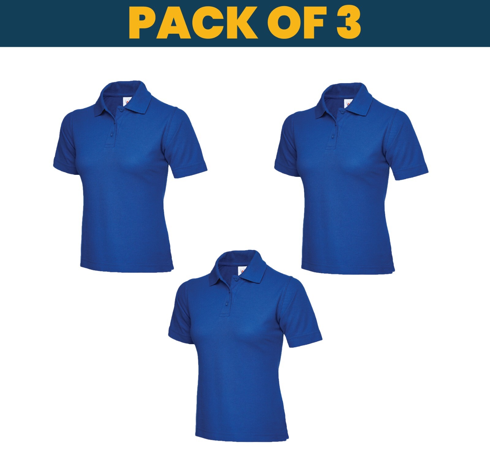 Pack of 3 & 5 Uneek Ladies Classic Polo shirt MULTI PACK workwear top UC106 gallery