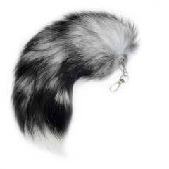 Fluffy Fox Tail Fur Keychain Therian Cosplay Handbag Tassel Hook Accessories …