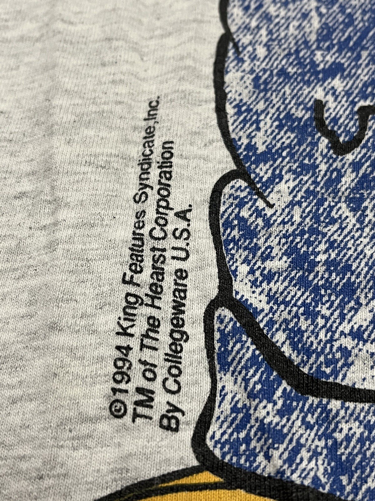 Vtg Popeye T-Shirt Size Large Gray Single Stitch Collegeware 1994 Graphic Tee gallery
