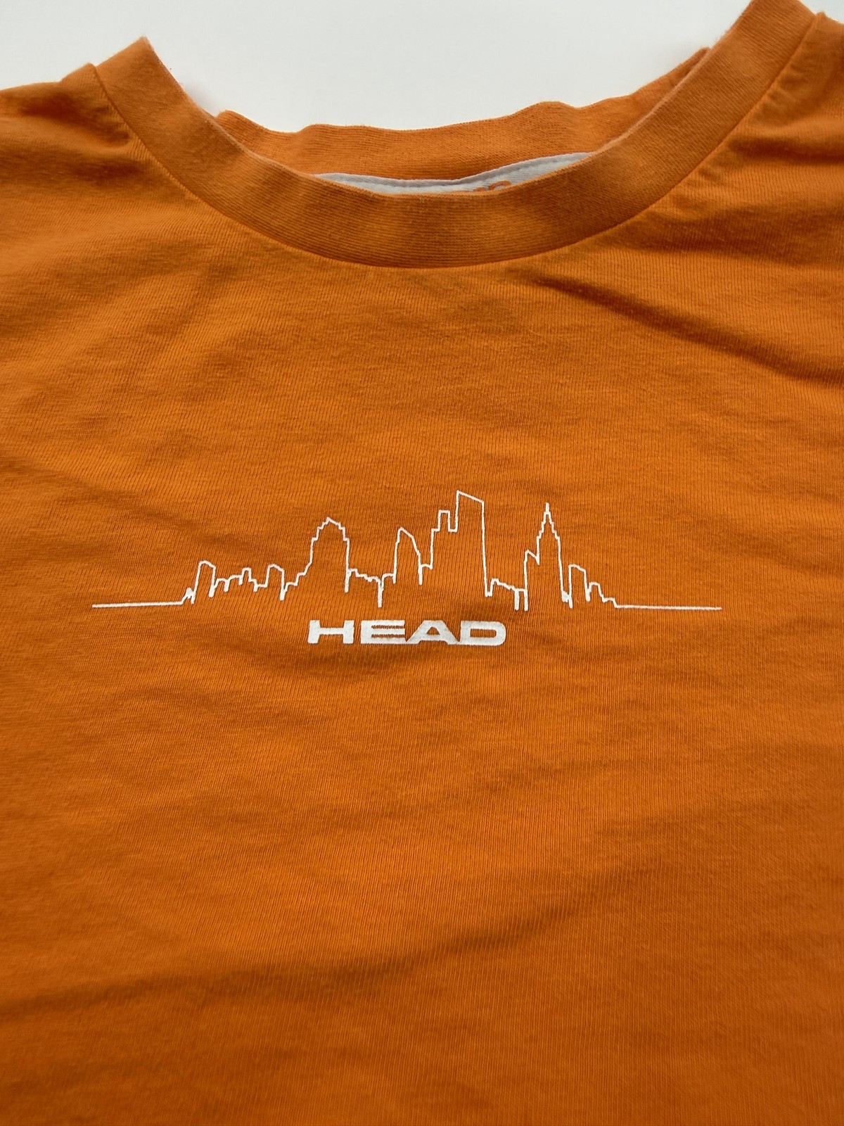 Head Shirt Mens Medium Orange Skyline Graphic Tee Scraper City Urban Tennis gallery