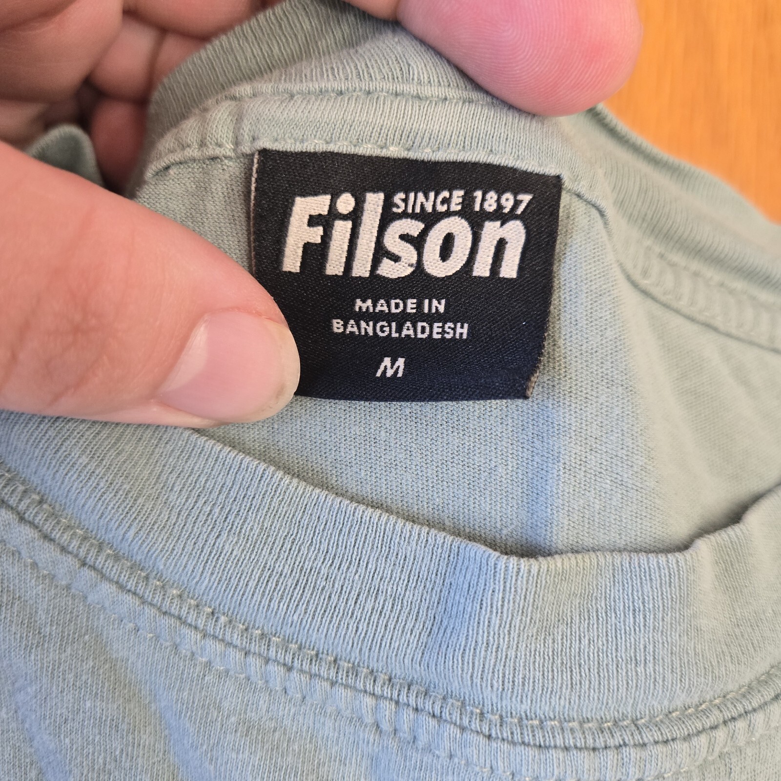 C.C. Filson Unfailing Goods Gray Double Sided Graphic Tshirt Trout MENS M gallery