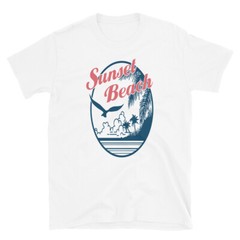 Sunset Beach Tropical Palms Vacation Getaway T-Shirt
