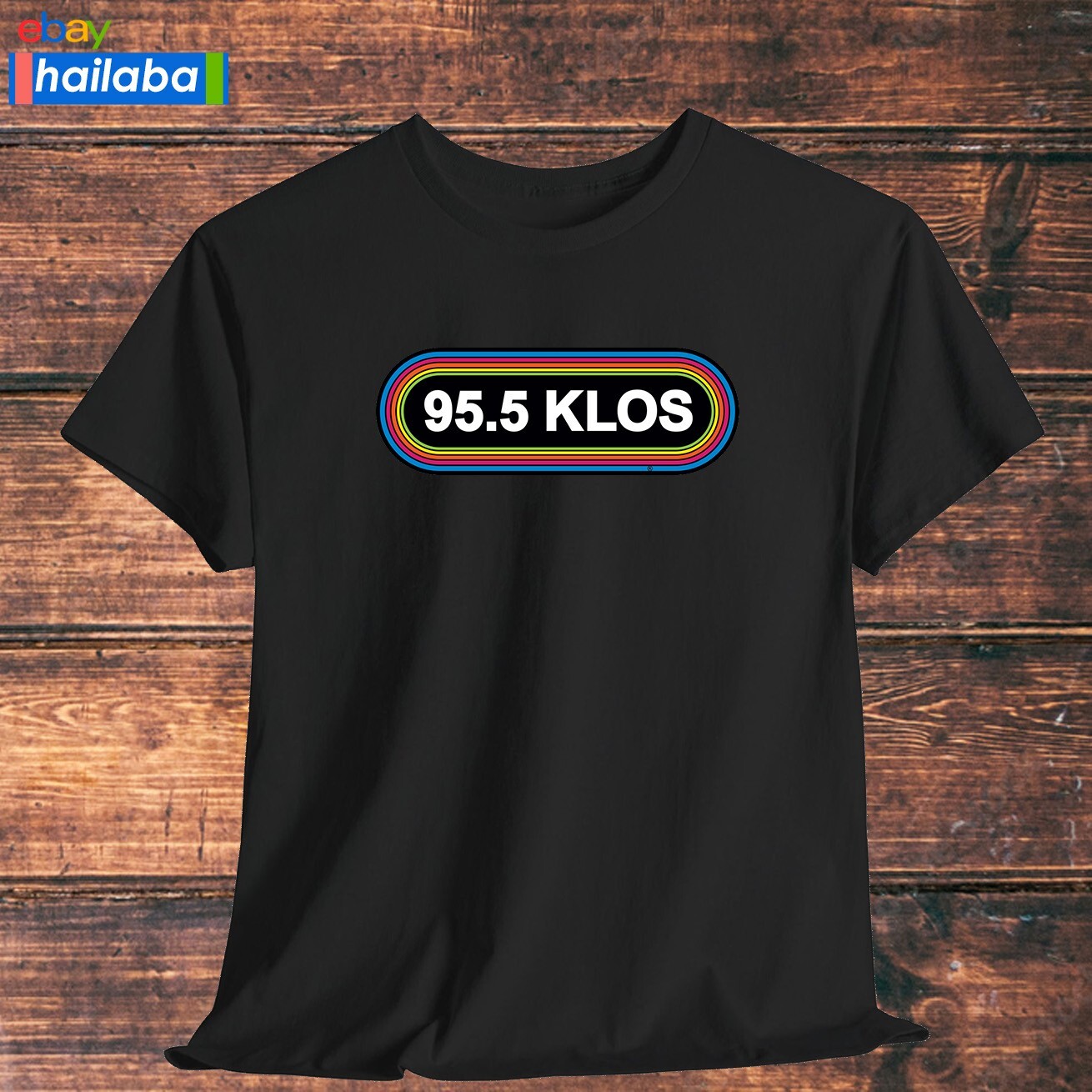 95.5 Klos Rocks Radio Logo Shirt Black/Navy/Grey/White/Orange T-Shirt S-5XL gallery