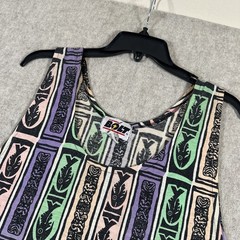 VTG Lightning Bolt Brand Tank Top Large Fish & Totems Pastel Multi