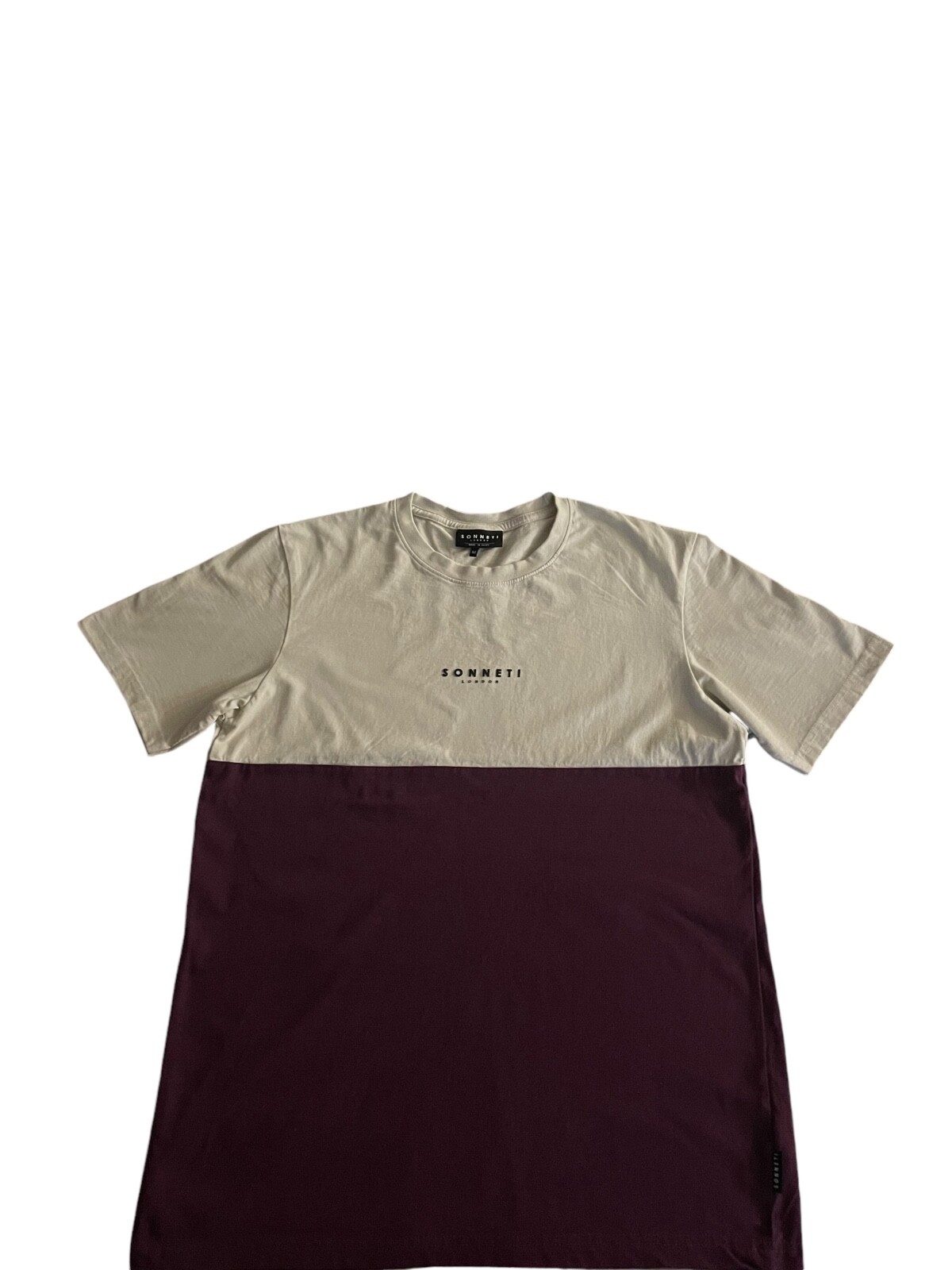 Sonetti London Men’s T-shirt Two tone color s Slimmer Cut Logo size medium