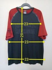 harley davidson Barnett El Paso Black Red colorblock Shortsleeve Jersey Size Xl