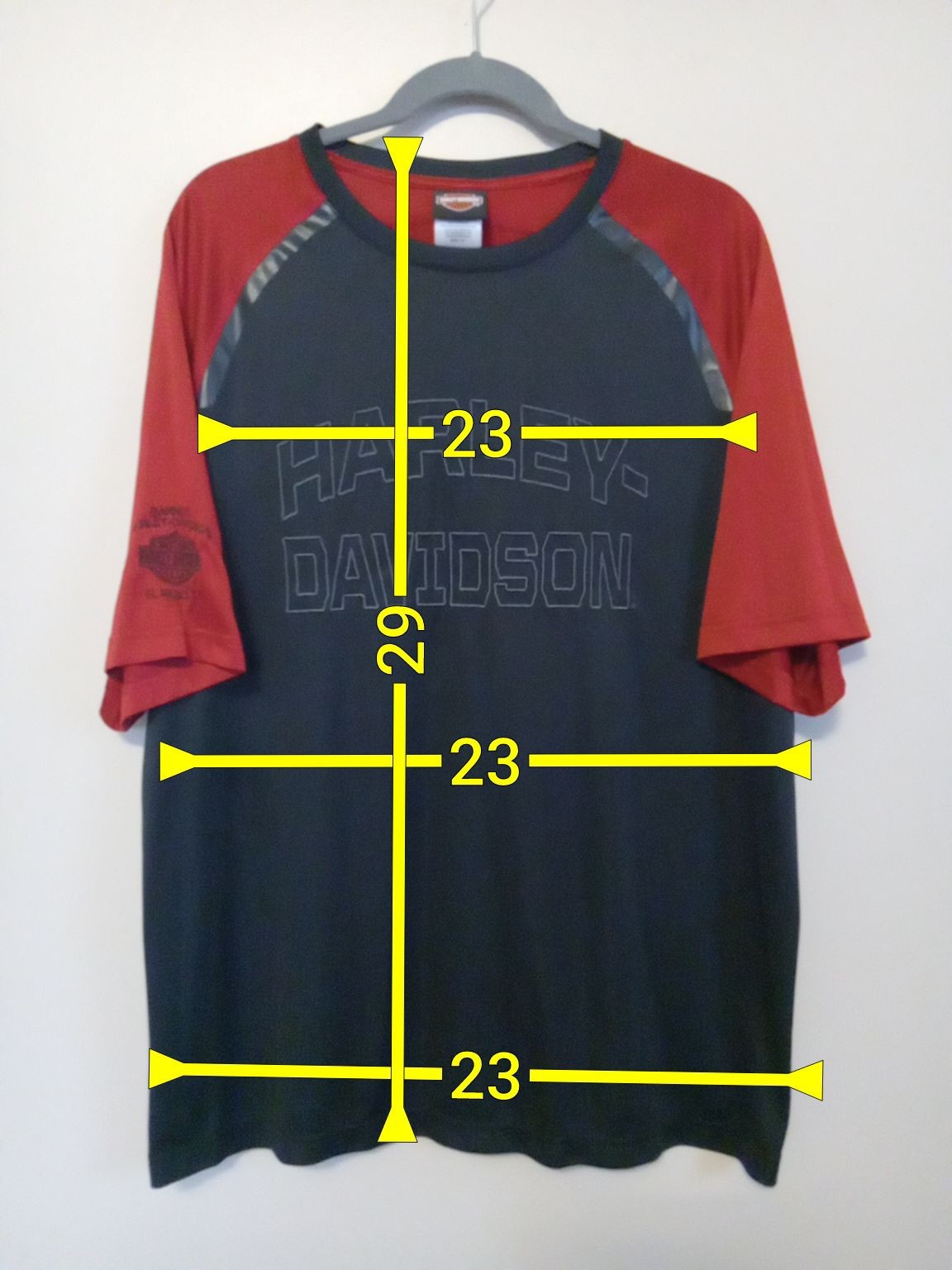harley davidson Barnett El Paso Black Red colorblock Shortsleeve Jersey Size Xl gallery