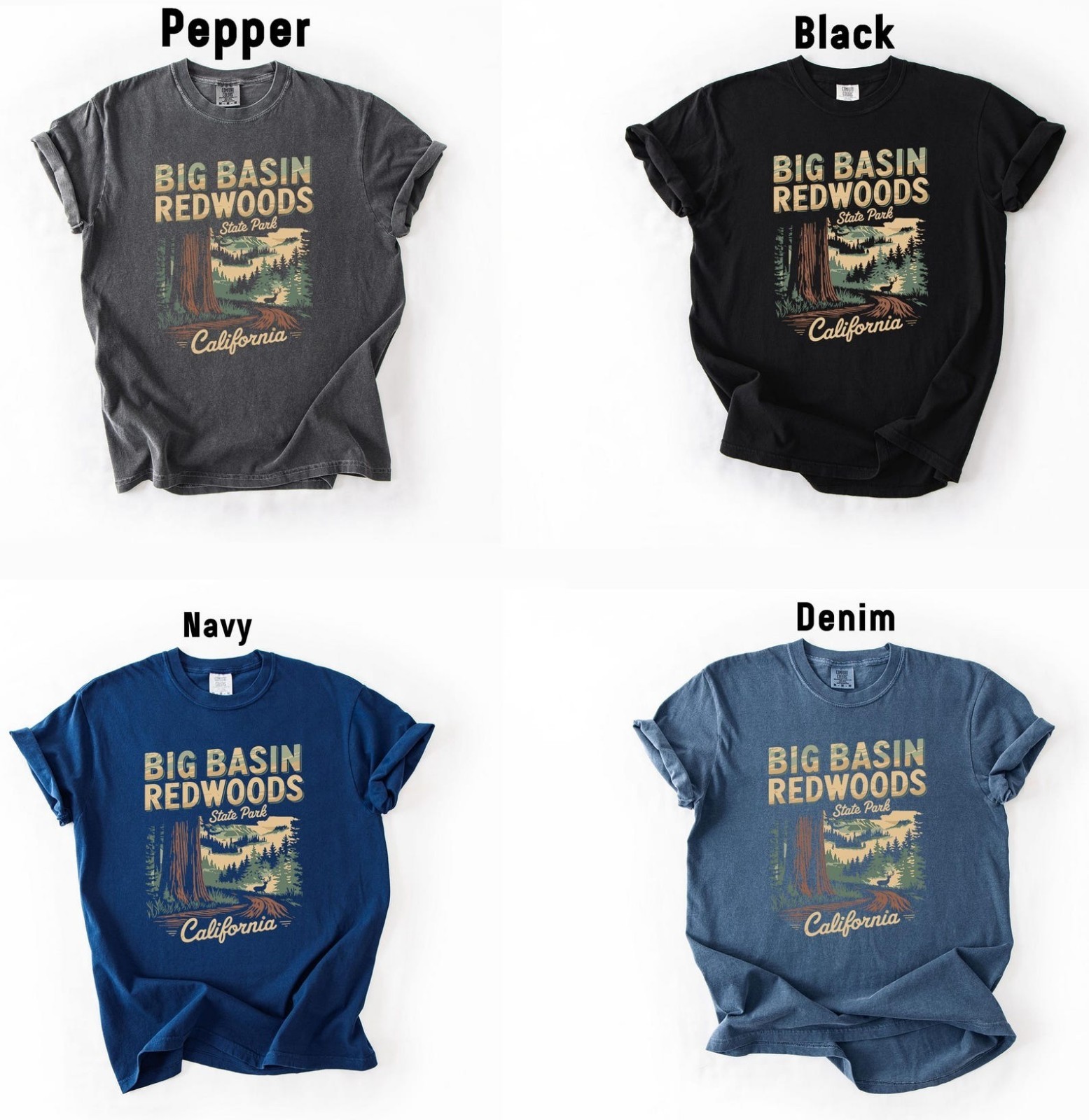 Vintage Big Basin Redwoods State Park Shirt Travel Gift California Trip Tee gallery