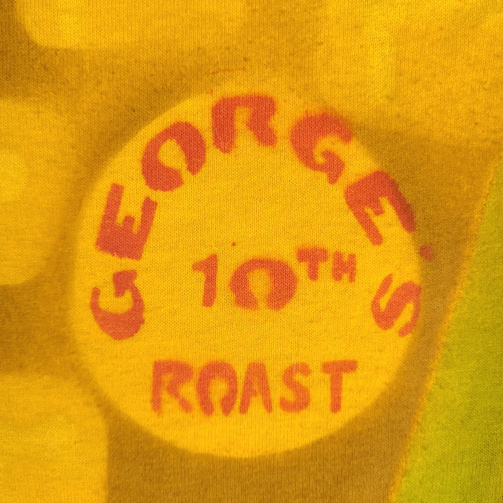Vintage Russell Athletic T-Shirt Adult Medium Yellow Corn George's 10th Roast gallery