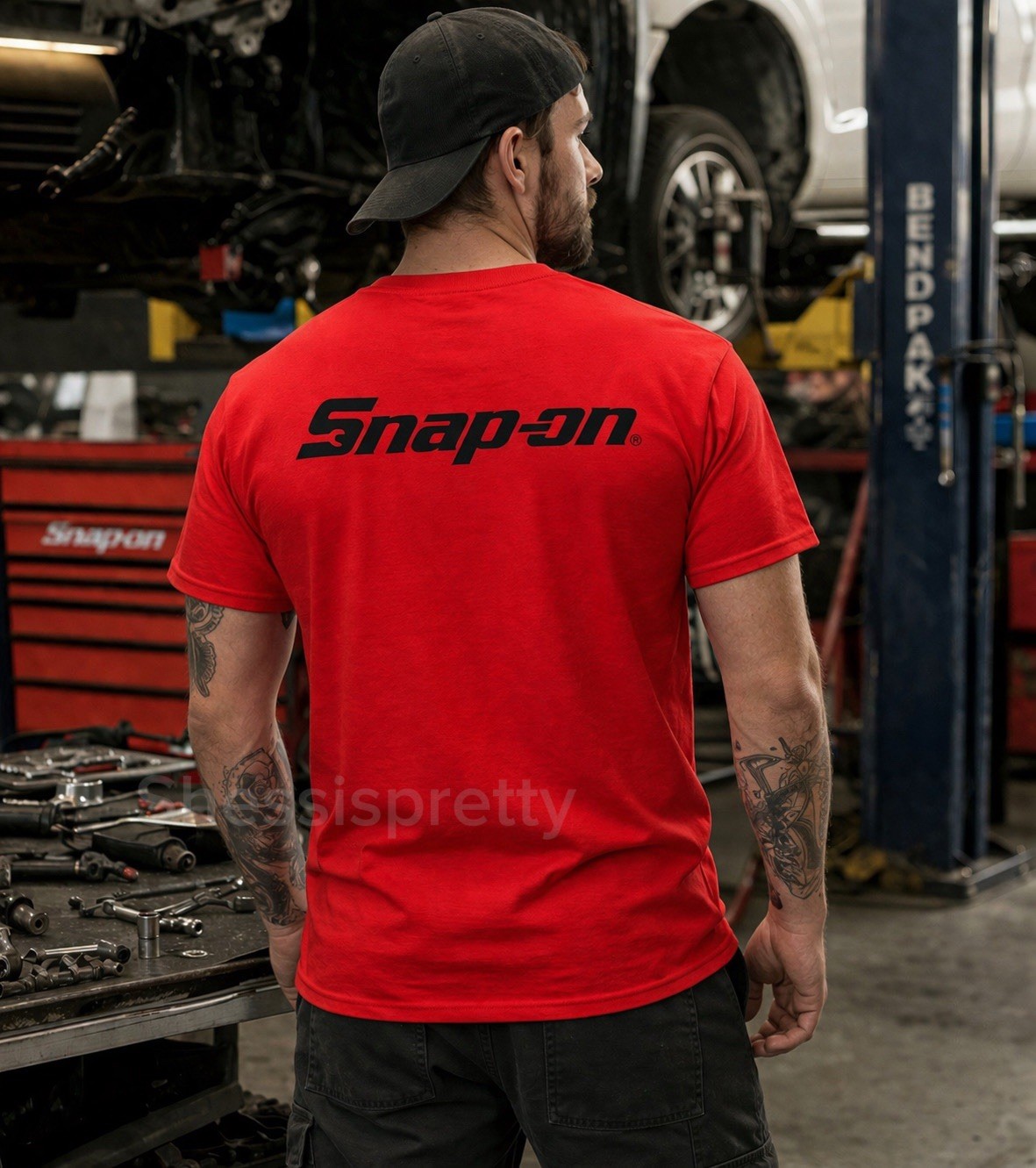 Snap-On Style Mechanic T-Shirt 100% Cotton | Work Shirt Men | Durable Graphic gallery