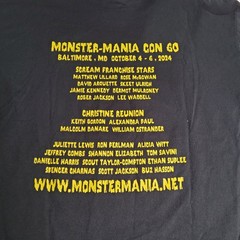 Monster Mania 60 Horror Convention T Shirt 2024 Baltimore MD Black 2XL