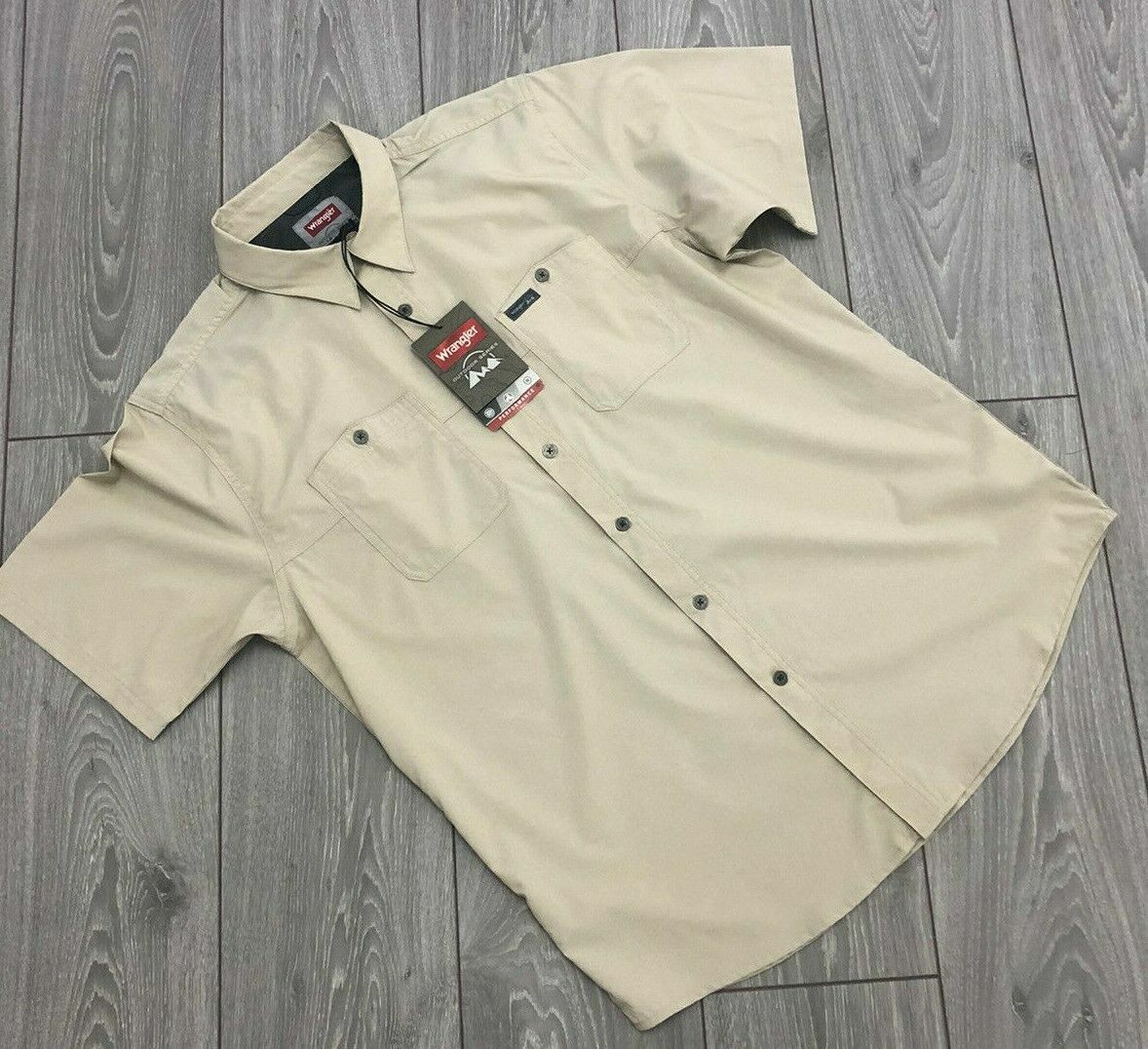 Wrangler Men’s Shirt Summer Outdoor Series Moisture Wicking Breathable Fabric