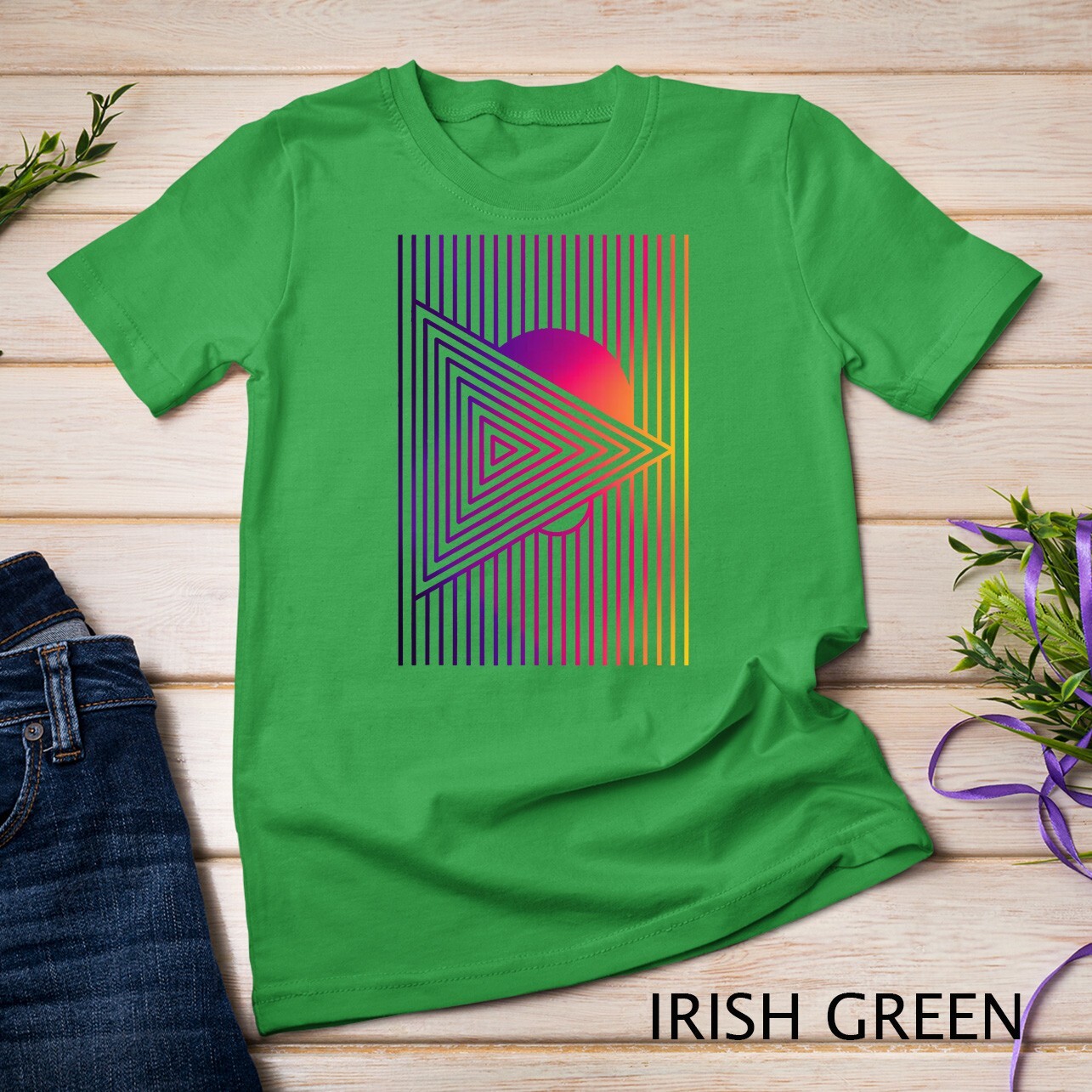Colorful Aesthetic Summer Fashion Minimalist Abstract Art Unisex T-shirt gallery