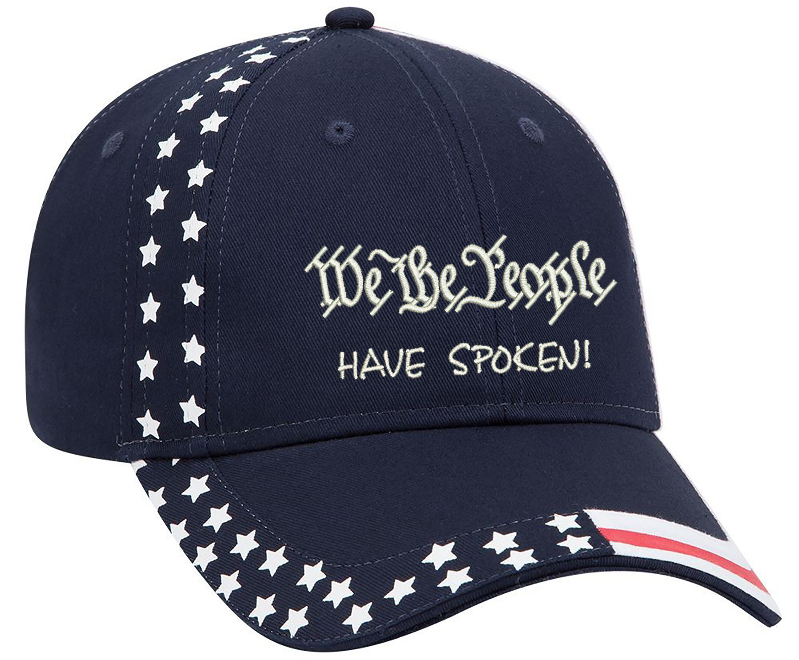 Trump We the people have spoken Embroidered One Size Fits All Structured US Flag gallery