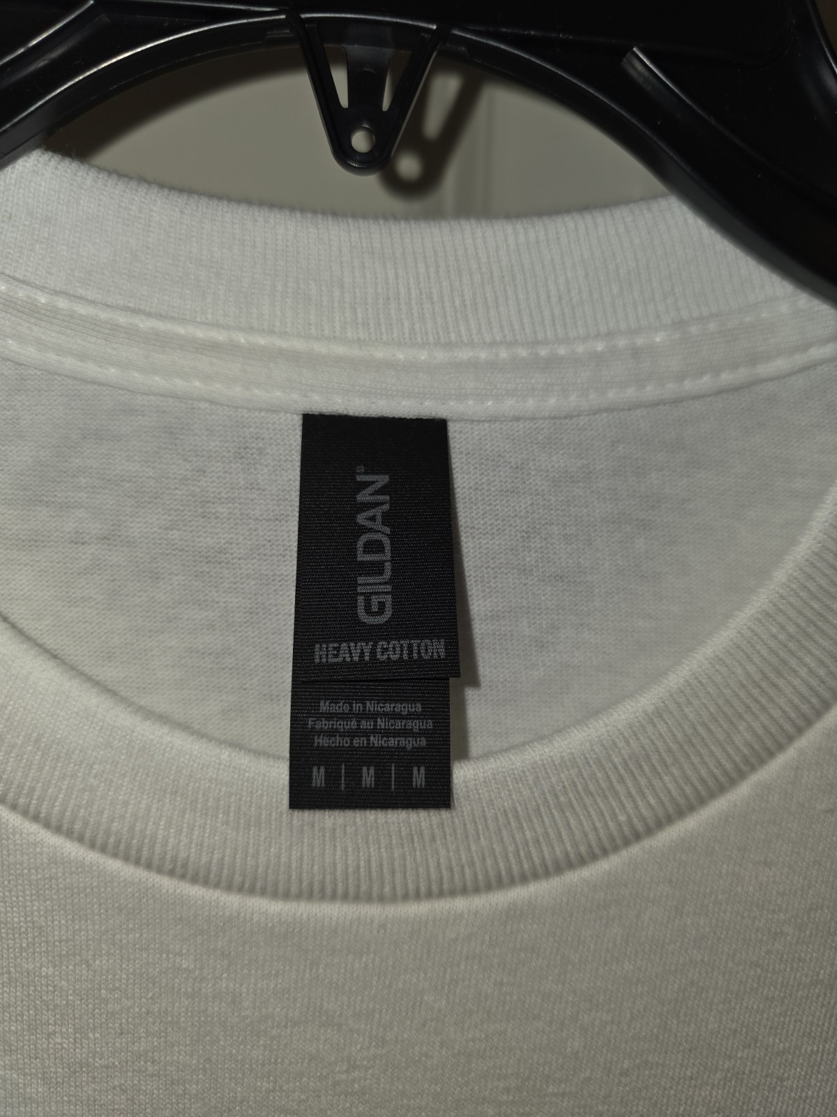 Gildan Heavy Cotton Crew Neck T-Shirt Blank Tee Short Sleeve White Size M gallery