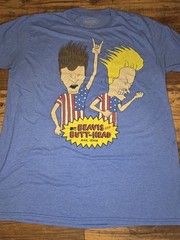 MTV Beavis and Butt-Head Shirt Mens Large Blue Mike Judge Graphic Tee 2013 Retro