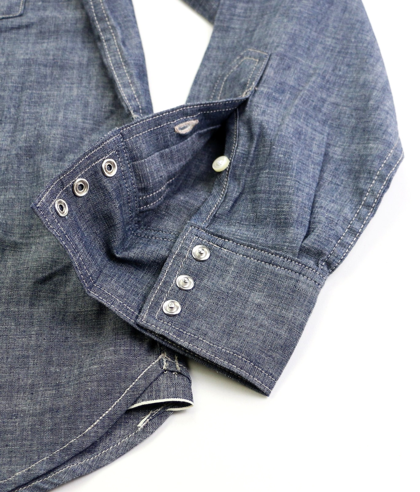 Lee 101 '50s Western Shirt Men's Sizes Kaihara Japanese Selvedge Denim 7 oz. Dry gallery