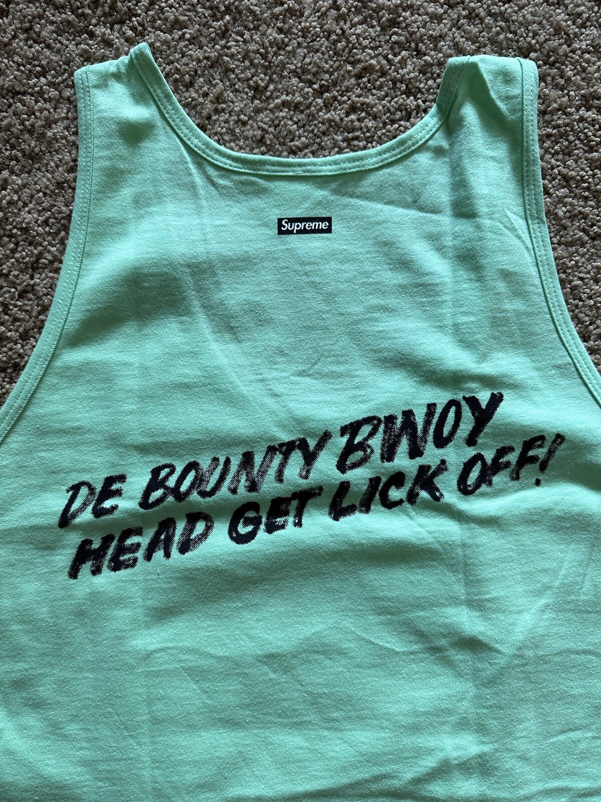 Size M - Supreme Barrington Levy Jah Life Bounty Hunter Tank Top Green SS16 New gallery