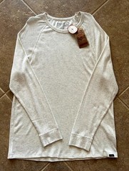 Faherty Cloud Surplus Waffle Crew Thermal T Shirt Men’s XXL Ivory $98 L/S NWT