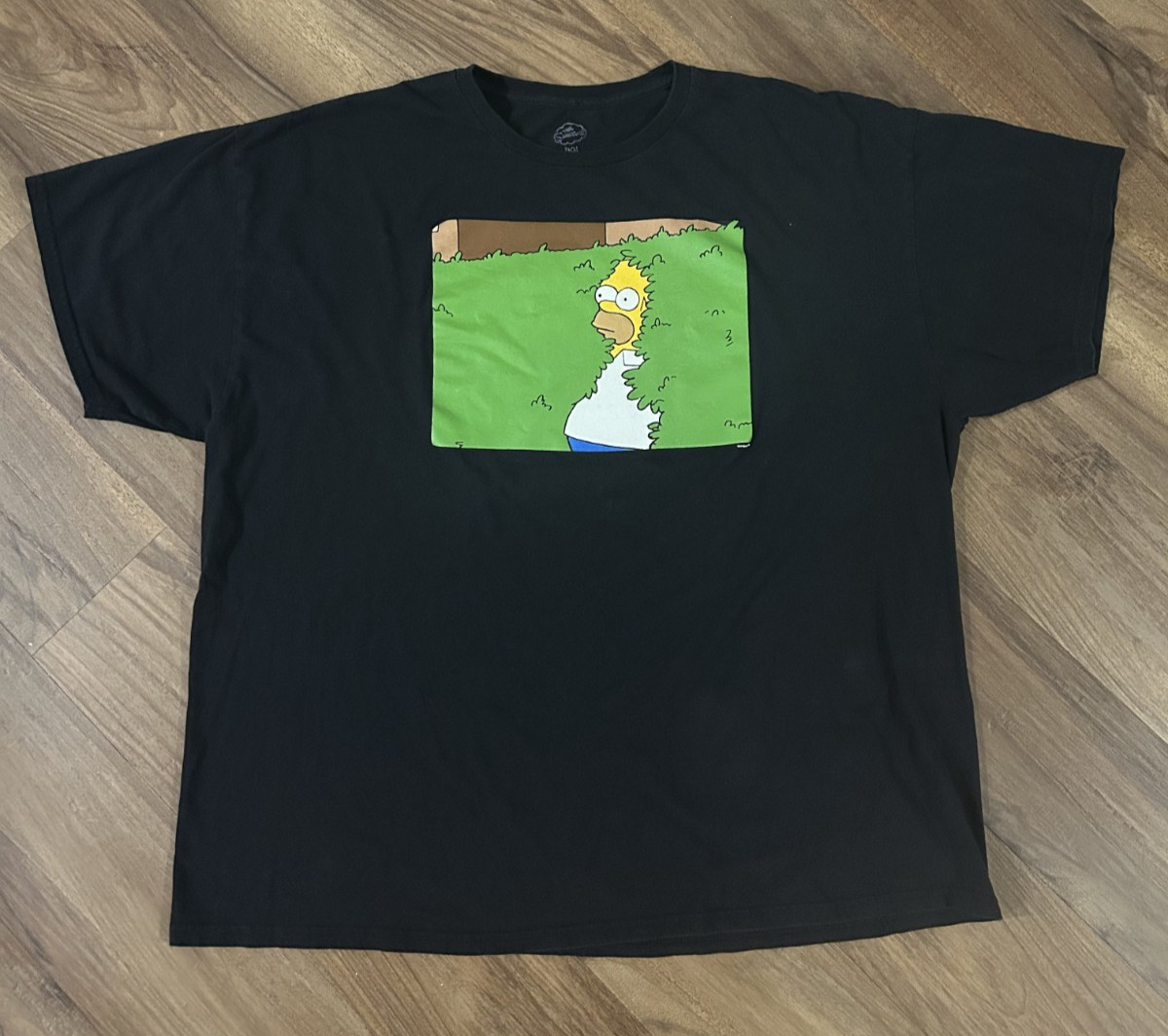 The Simpsons 20th Century Fox Homer in Bushes Meme Black Tshirt Size XXL gallery