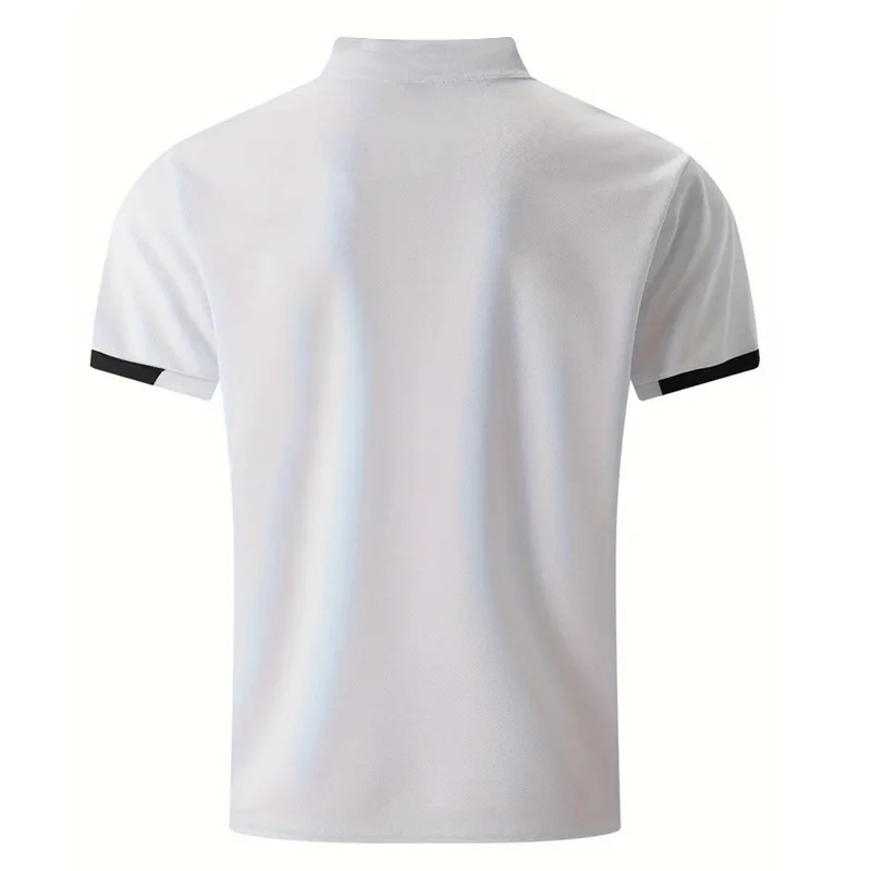 Spring Summer Men Casual Short Sleeve Stand Collar Polo T Shirt Men Sport Golf P gallery