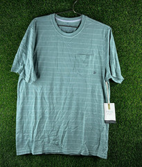 Free Fly Bamboo Shirt XL Atlantic Blue Channel Pocket Tee UPF Fishing Hiking