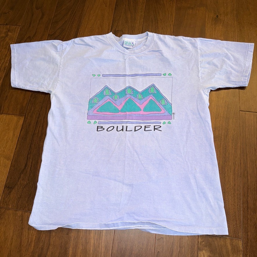 Vintage Boulder Colorado T Shirt Fresh Produce USA Pastel Single Stitch XL gallery