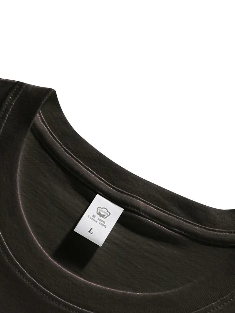 Men's Classic Solid Plain Cotton Round Hem Scallop Essentials Tshirt S-2XL gallery