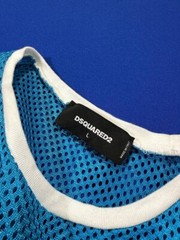 DSQUARED2 men’s summer blue back&front racer mesh muscle tank top SZ L
