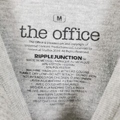 The Office Shirt Men Medium Gray Crew Neck Short Sleeve Graphic Stretch Pullover