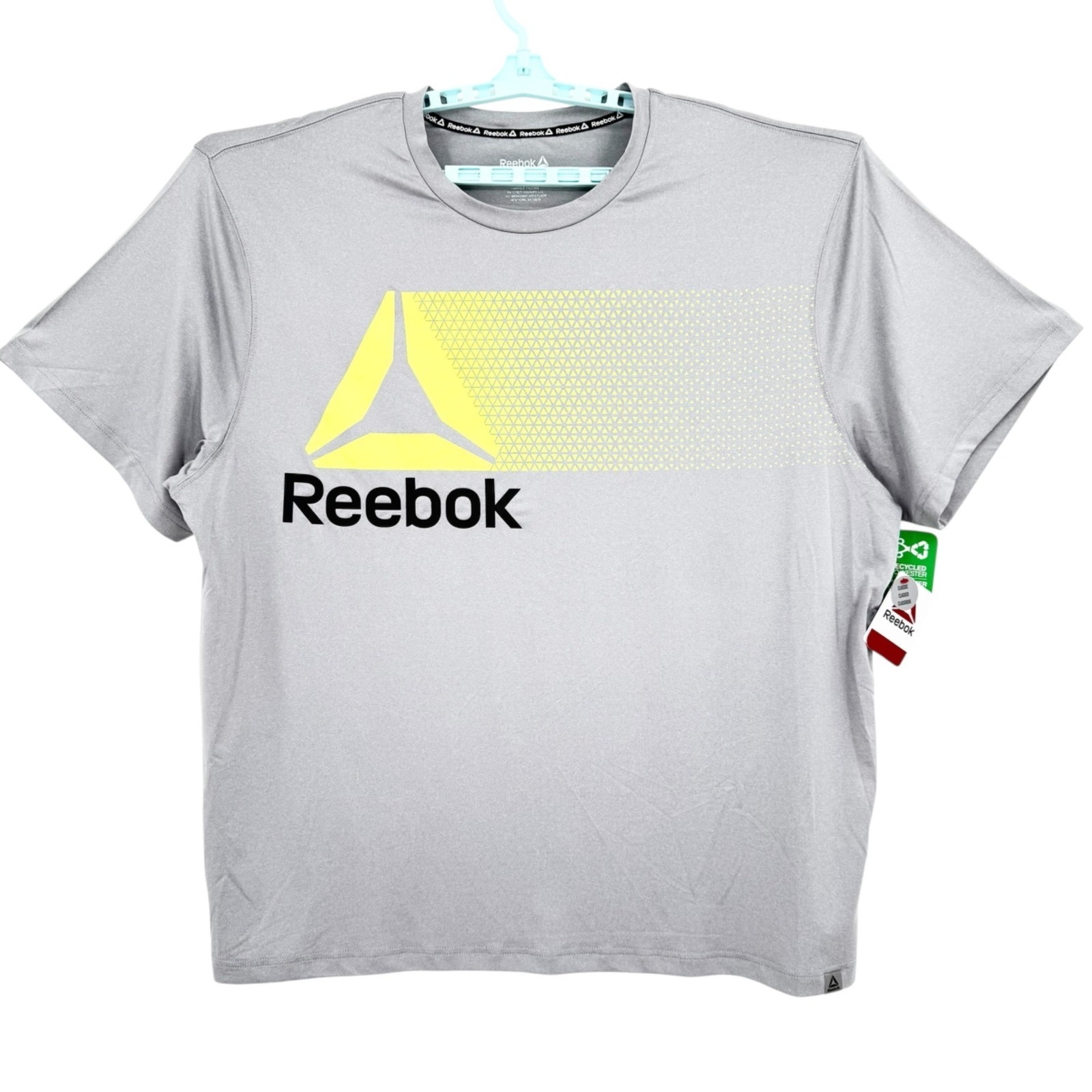 Reebok Men's Short Sleeve Classic Light Grey Graphic Logo T-Shirt Size 3XL NWT gallery