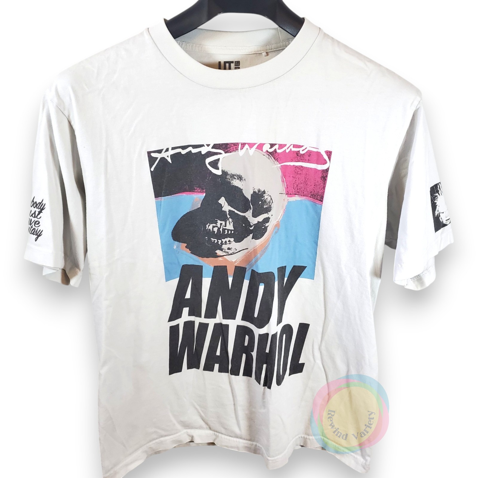 Uniqlo Andy Warhol Shirt M White Skull Pop Art Fantasy Graphic UT SPRZ NY gallery
