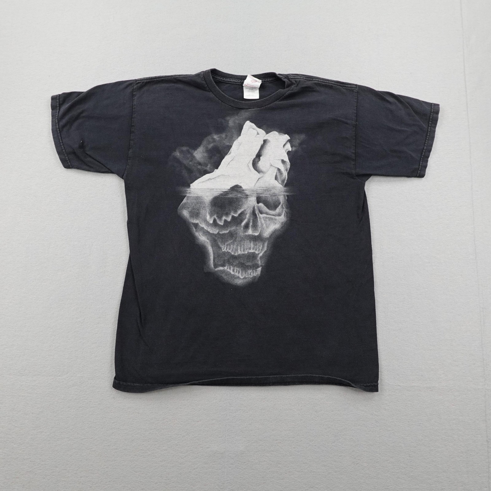 Vintage Fox Racing Shirt Mens Medium Black Skull Iceberg Motocross BMX Moto Y2K