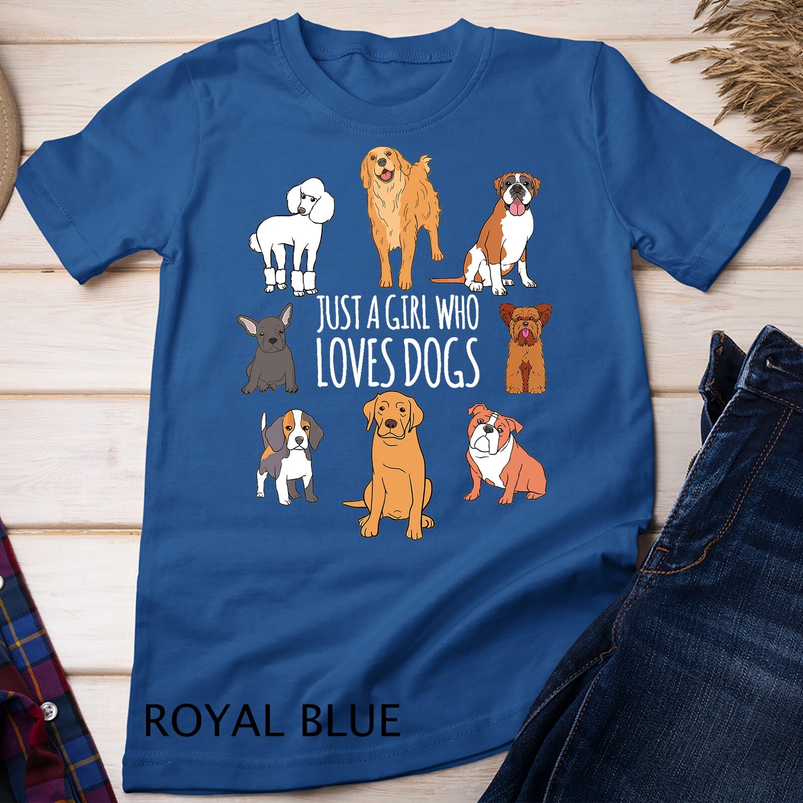 Cute Dog & Puppy Lover Gifts – Just A Girl Who Loves Dogs T-Shirt Unisex T-shirt