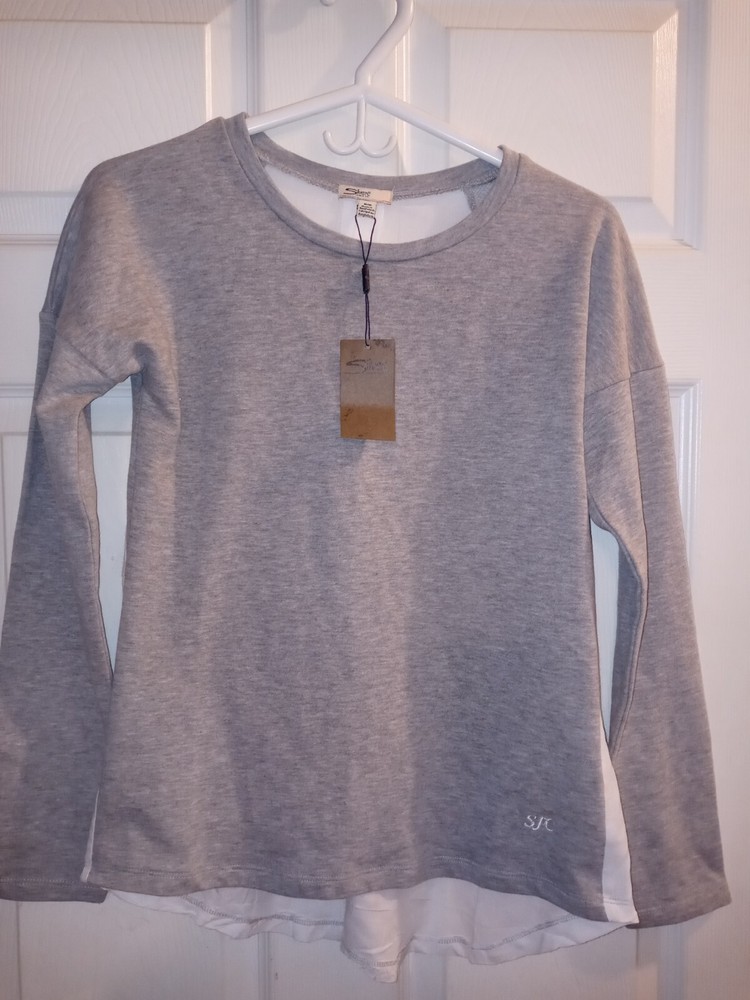 New Silver Jeans Co TShirt Gray/ White Registered Brand Logo M