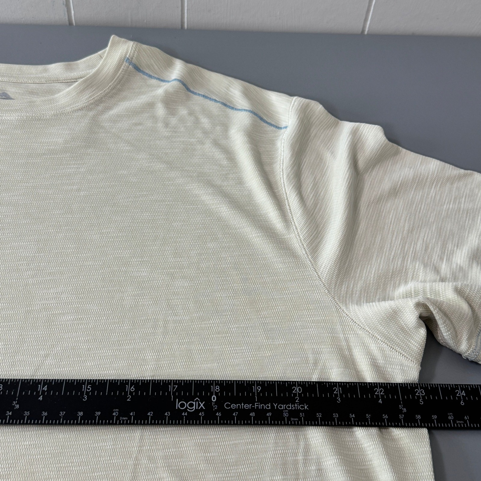 Tommy Bahama Mens L/G Beige Tencel Polyester Short Sleeve T Shirt Beach Casual gallery