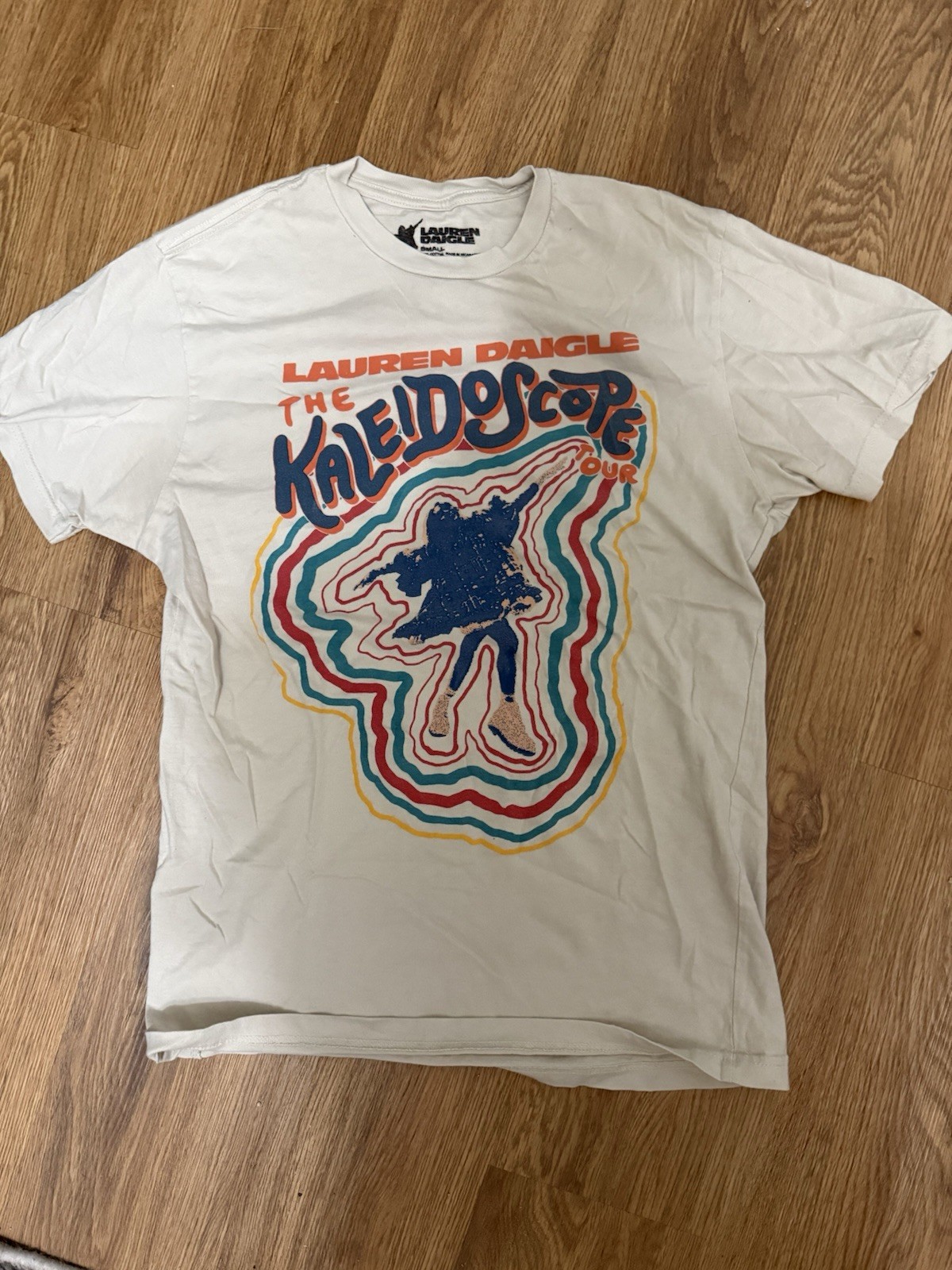 Lauren Daigle The Kaleidoscope Tour 2023 Concert T-Shirt Tan Small CCM Merch gallery