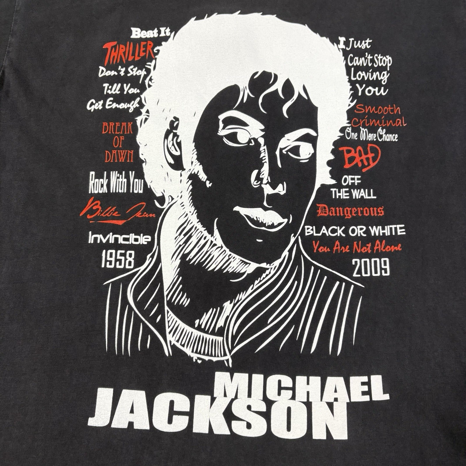 Vintage 2000s Michael Jackson 2009 Tribute Faded Black T-Shirt Men's XL - 23x32 gallery