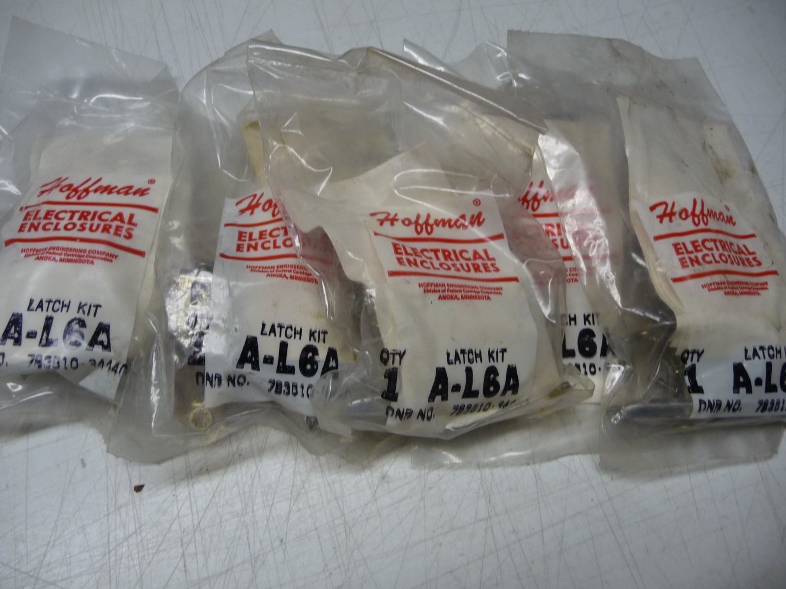 Hoffman #A-L6A, NEMA 1 T-Handle with Hardware, New in Sealed Bag, Lot of 5