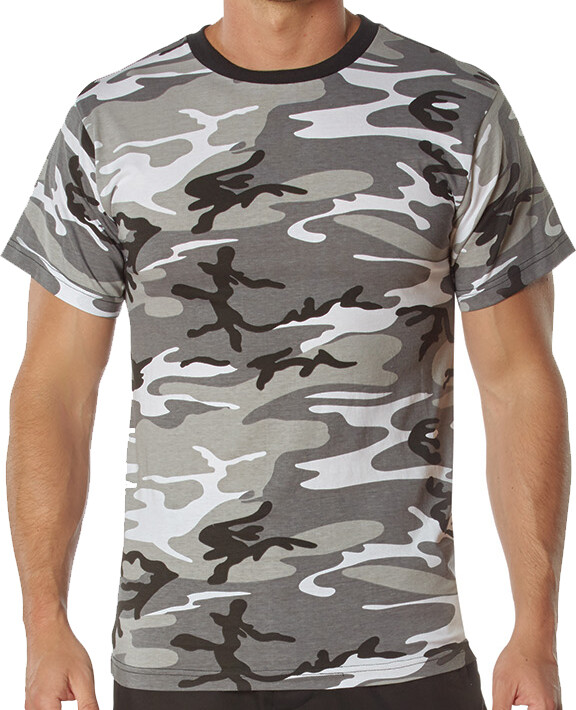 100% Cotton 5oz. Camouflage Short Sleeve T-Shirt Army Fashion Standard Fit Tee gallery