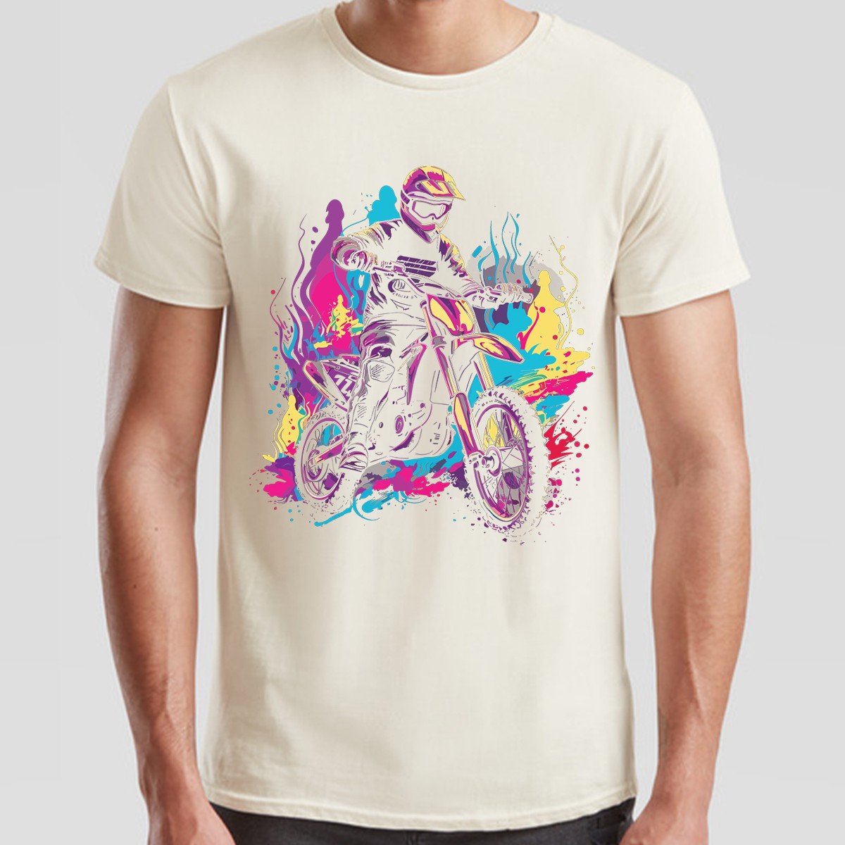 Motocross Rider Dirt Bike Sports Mens T-Shirt Extreme Action gallery