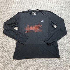 Adidas Ultimate Tee Shirt Mens Large Black SJND Summer Discovery Long Sleeve
