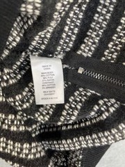 Johnston & Murphy Black and White Pullover Top Zipper Accents Size Medium