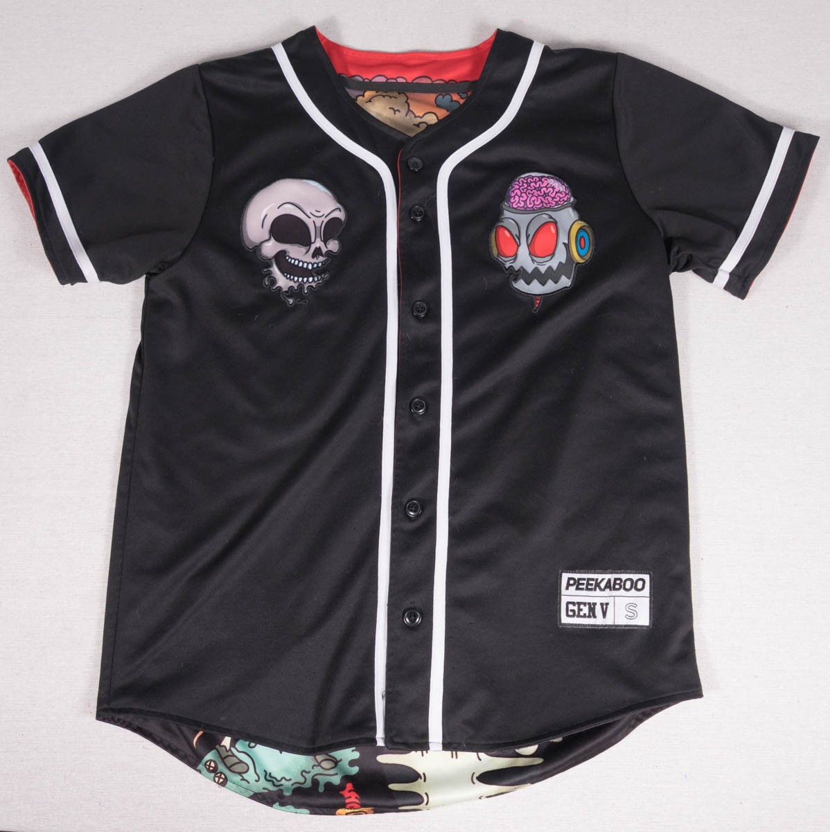 Peekaboo Gen V Reversible Baseball Jersey Small Limited Edition Rave Dubstep gallery